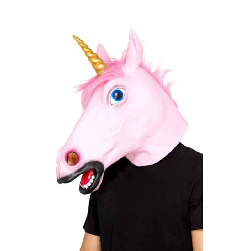 Einhorn Maske aus Latex - carnivalstore.de