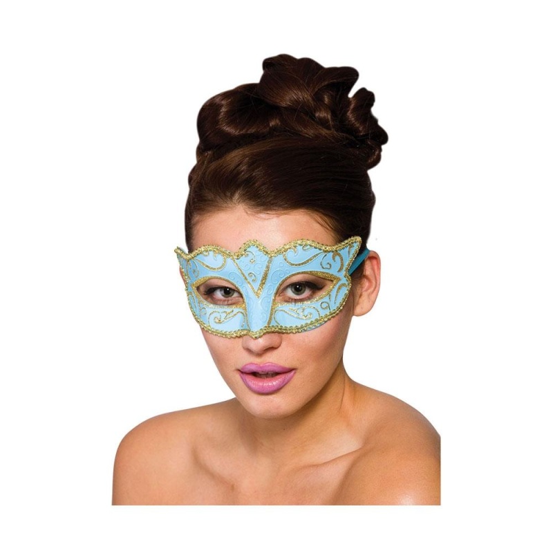 Verona Eye Mask - Blue & Gold - carnivalstore.de