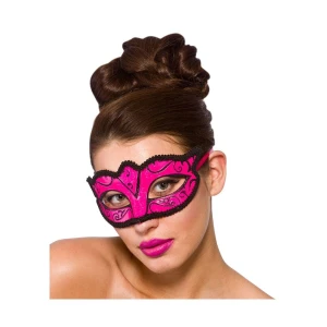 Verona øjenmaske - Pink & Sort - carnivalstore.de
