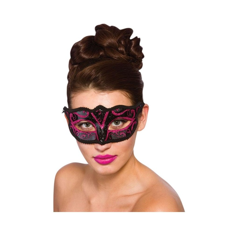 Maska na oči Verona - Pink Glitter - carnivalstore.de