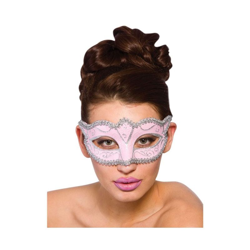 Verona Oogmasker - Roze & Zilver - carnavalstore.de