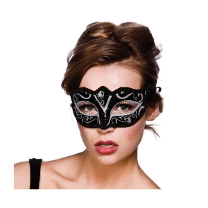Maschera per gli occhi Verona - Glitter argento - Carnivalstore.de