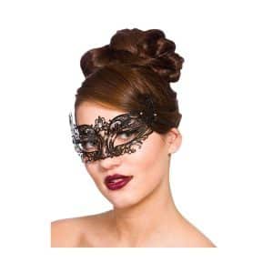 Maschera per gli occhi in filigrana - Nero con diamanti - Carnivalstore.de