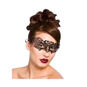 Filigree Eye Mask - Black w/Diamantes - carnivalstore.de