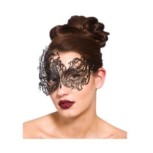 Filigree Eye Mask - musta w/Diamantes - carnivalstore.de