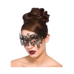 Filigree Eye Mask - Black w/Diamantes - carnivalstore.de