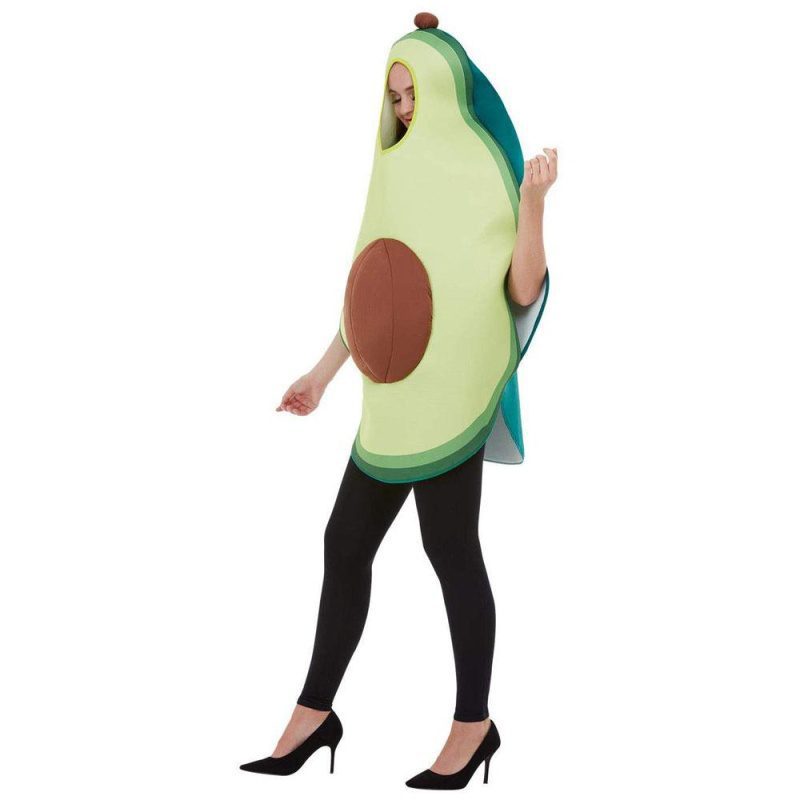 Avocado-Kostüm, Unisex | Avocado Kostüm Gréng Mat Hooded Tabard - carnivalstore.de