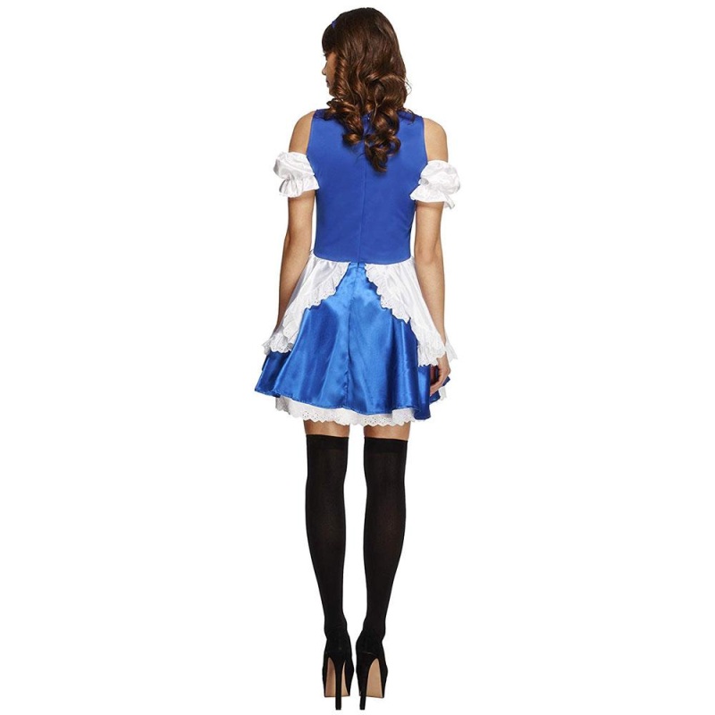 Alice Kostüm mit Kleid Unterrock und Haarband | Alice Costume Blue With Dress Attached - carnivalstore.de