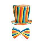 Rainbow Top Hat & Bow Tie - Carnival Store GmbH