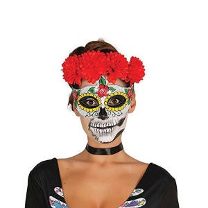 Gesichtsmaske Tag der Toten Frau | Máscara de mujer del día de los muertos - carnivalstore.de