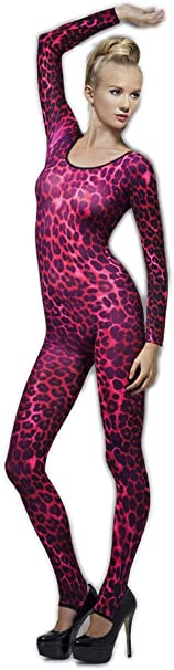 Cheetah Print Bodysuit Neon Pink