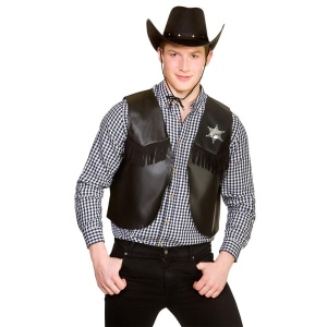 Kovboju šerifs Weste für Kostüm | Cowboy Waistcoat - Carnival Store GmbH