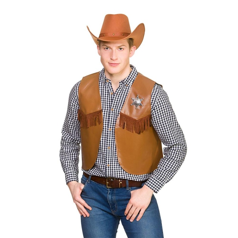 Cowboy Sceriffo Weste für Kostüm | Gilet da cowboy - Carnival Store GmbH