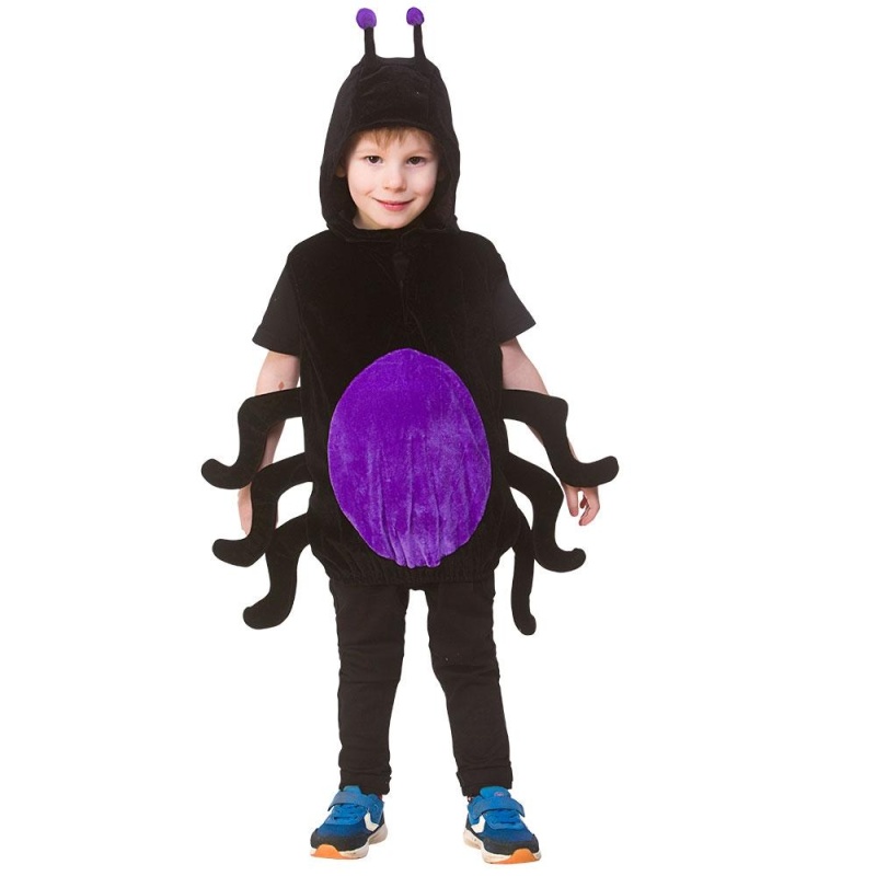 Kinder Unisex Spinnen Tier Wappenrock Kostüm | Child Tabard - Spider - carnivalstore.de