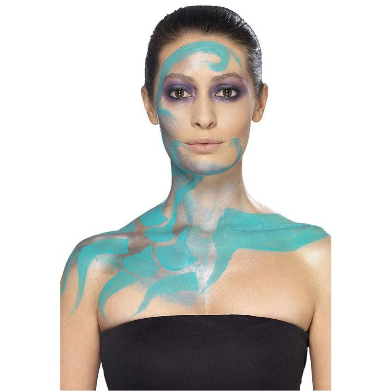 Flüssiger Latex Topf und Schwamm |  Make Up Fx Turquoise Liquid Latex Kit - carnivalstore.de