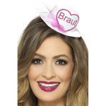 Braut Hut Hütchen Fascinator | Braut cepure balta rozā ar matu sprādzes plīvuru - carnivalstore.de