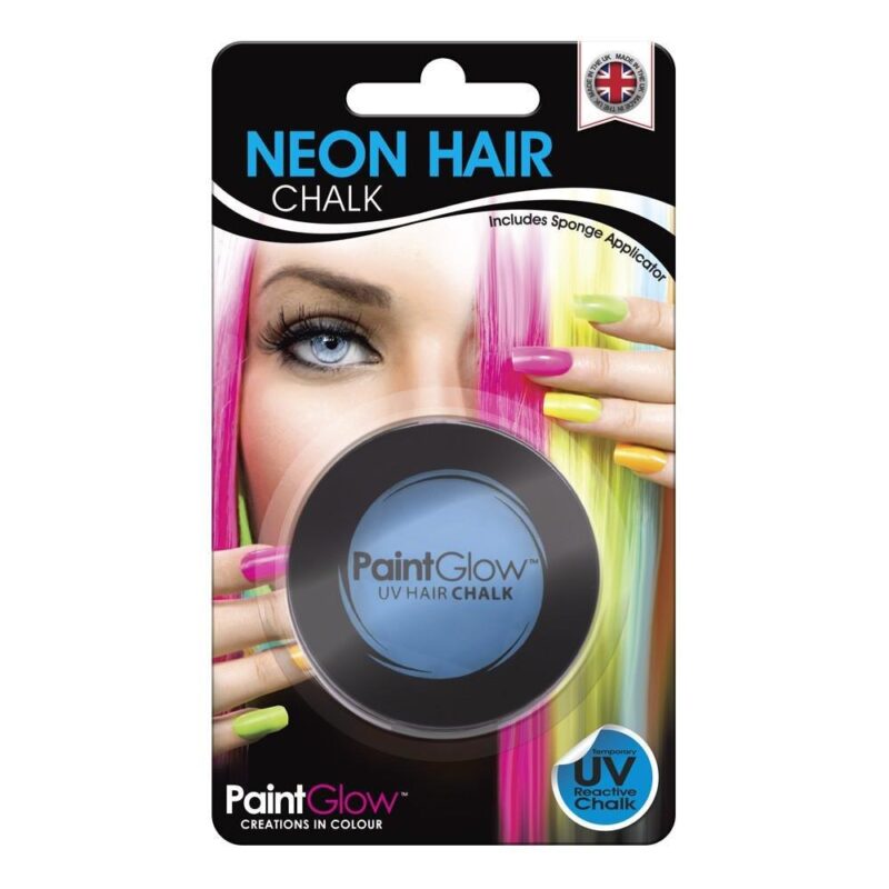 PaintGlow, Neon UV-Haarkreide, Blau | PaintGlow, Neon UV Hair Chalk, Μπλε - carnivalstore.de