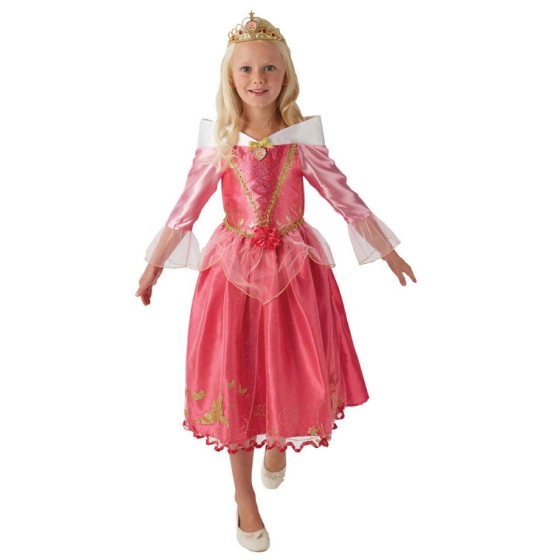 Disney Princess Dornröschen Aurora Deluxe-Kostüm für Kinder | Märchenerzähler Dornröschen - carnivalstore.de