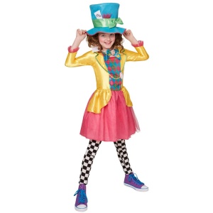 Mädchen Alice im Wunderland Mad Hatter Kostüm | Costume de Chapelier Fou pour Fille - carnivalstore.de