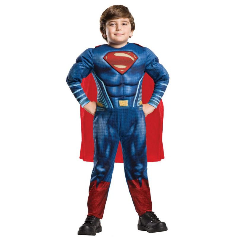 DC Justice League Deluxe Superman, Kinderkostüm | Deluxe Superman - Carnivalstore.de