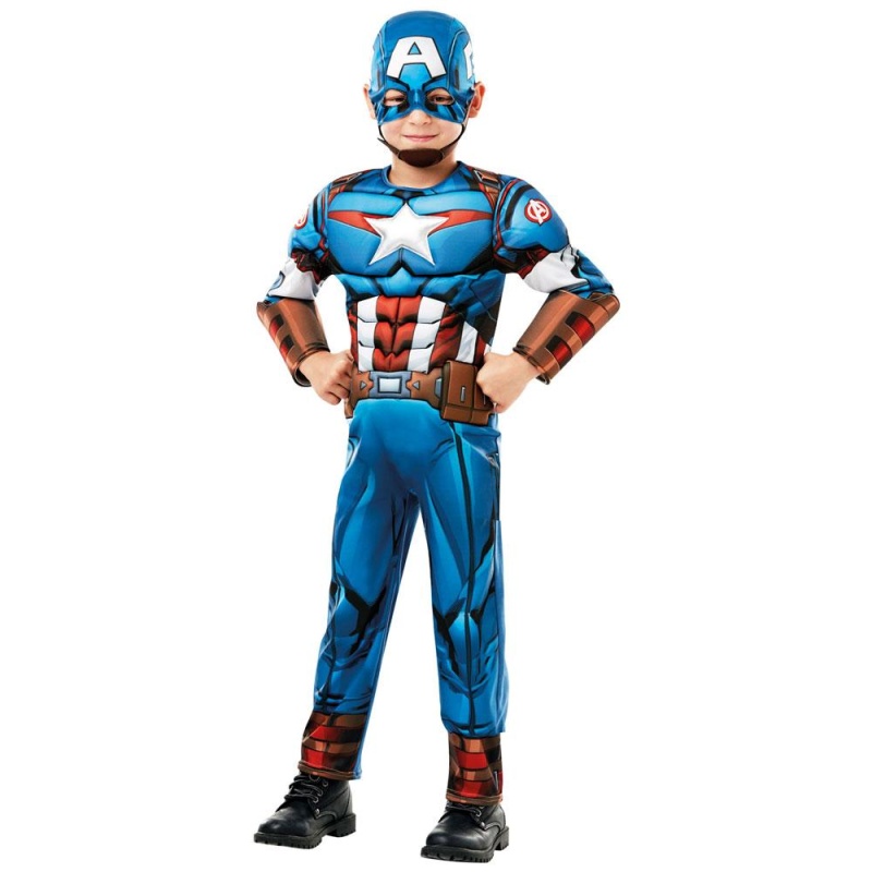 Deluxe Captain America Costüm Kids | Deluxe Captain America - carnivalstore.de