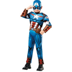 Deluxe Captain America Kostuum Kinderen | Deluxe Captain America - carnavalstore.de