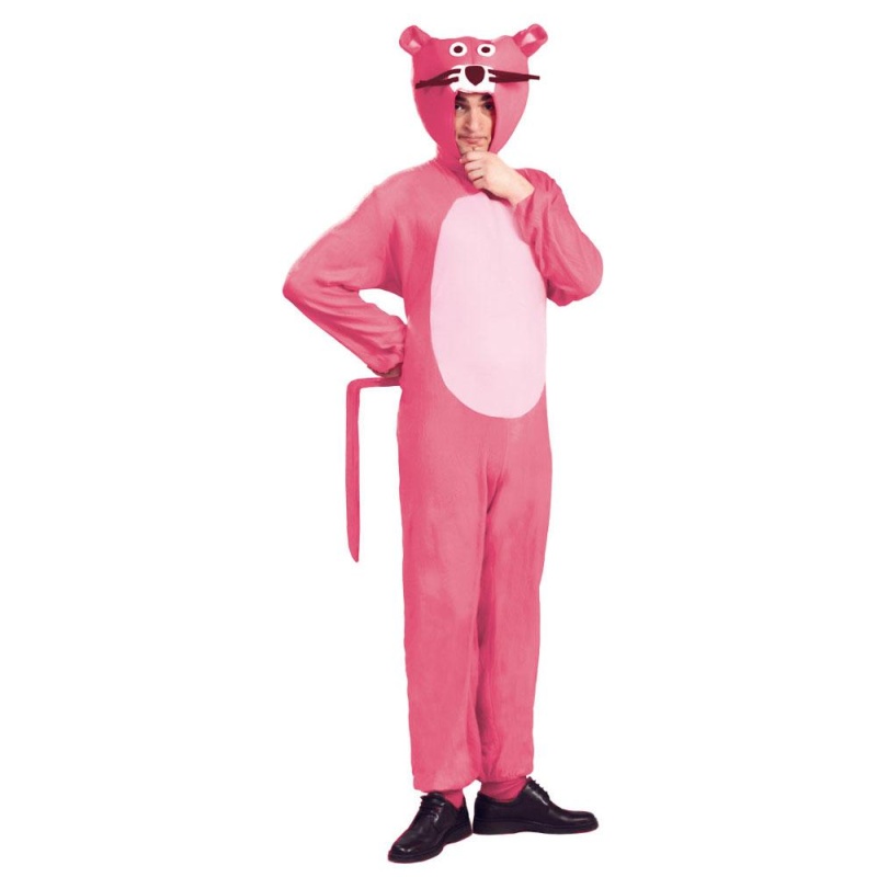 Panther Kostüm für Erwachsene Tierkostüm Herrenkostüm Katzenkostüm Pink | Pink Panther Adult - carnivalstore.de