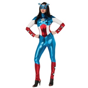Miss American Dream Captain America Catsuit | Miss American Dream - carnavalswinkel.de