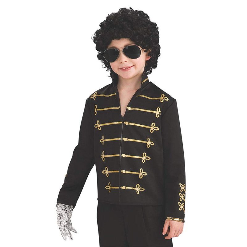 Jachetă militară neagră Michael Jackson Copil - carnivalstore.de