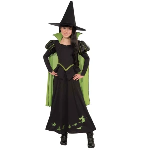 Mädchen Offiziell Lizenziert Zauberer von Oz Böse Hexe Halloween Büchertag Costüm Kleid Outfit | Vrăjitoarea rea ​​din vest - carnivalstore.de