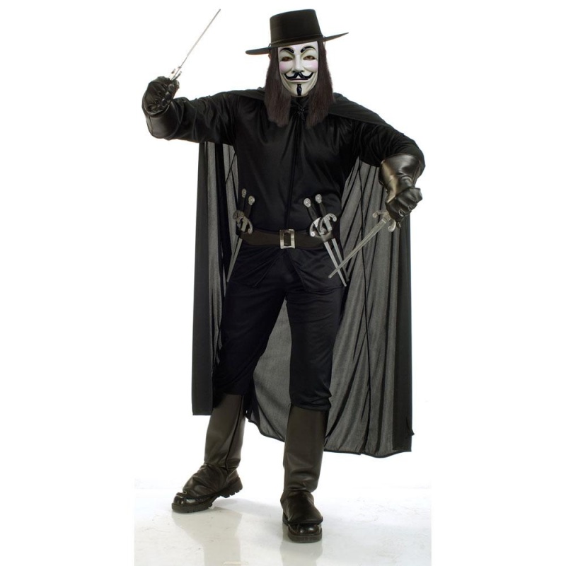 Herren Deluxe Kostüm V wie Vendetta | V Vendetta täiskasvanute kostüümi jaoks – carnivalstore.de