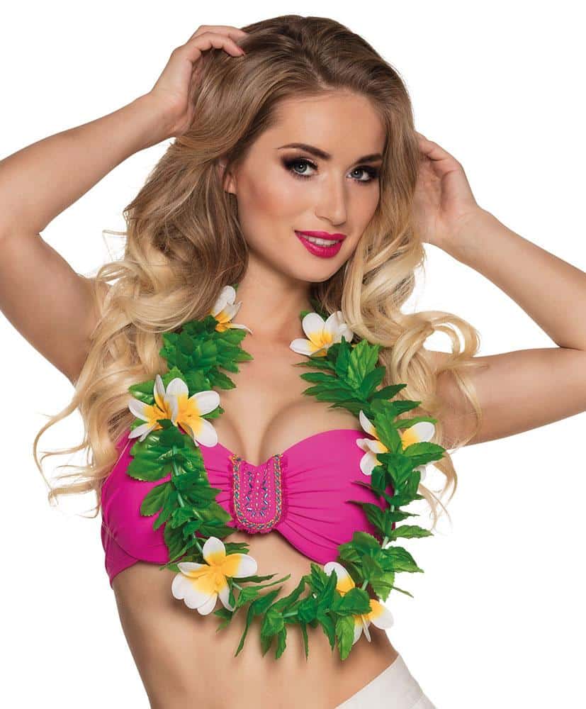 Hawaiian lei Lulani White - Carnival Store GmbH