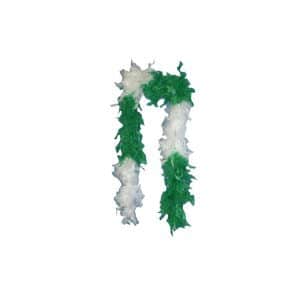 Boa à plumes vert et blanc - carnivalstore.de