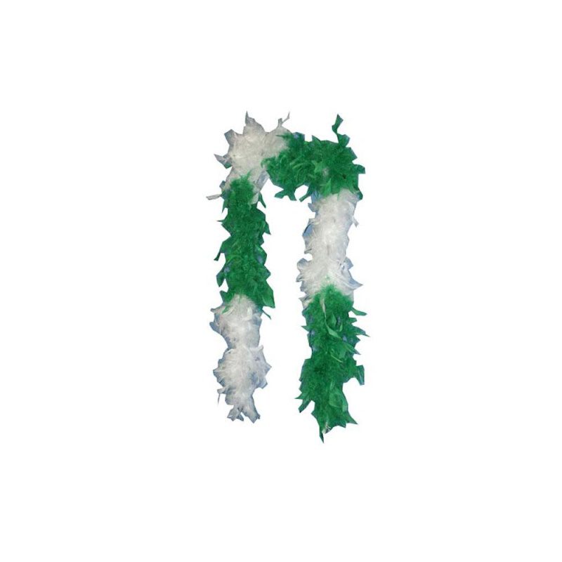 Green & White Feather Boa - carnavalstore.de