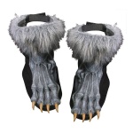 Unbekannt Werwolf Halloween-Schuhüberzieher grau Einheitsgröße | Srebrne navlake za cipele Werewolf - carnivalstore.de