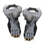 Werwolf Unbekannt Halloween-Schuhüberzieher Grau Einheitsgröße | Clúdaigh Bróg Airgid Werewolf - carnivalstore.de