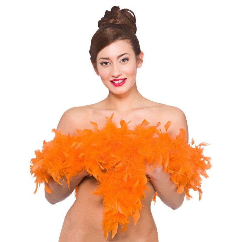 Boa de plumas naranja - Carnival Store GmbH