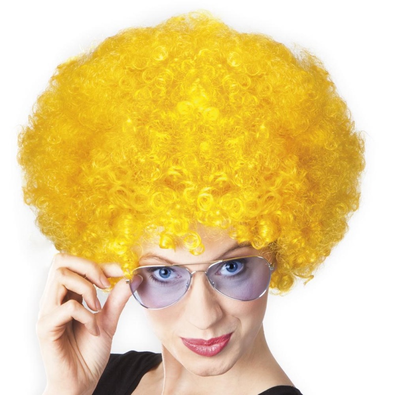 Afro perika žuta - Carnival Store GmbH