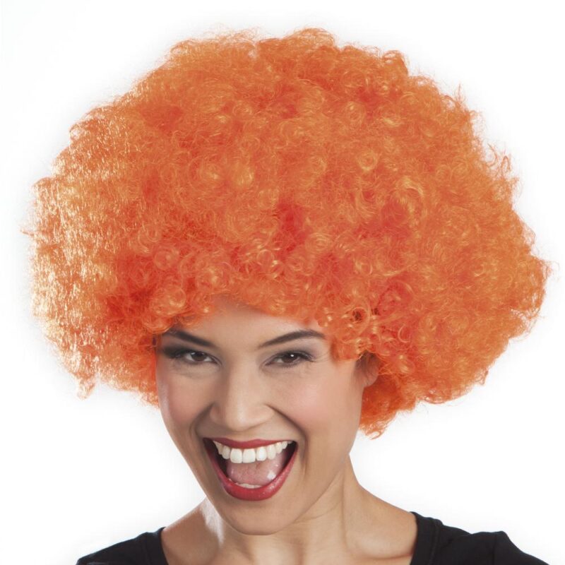 Afro Paruka Orange - Carnival Store GmbH