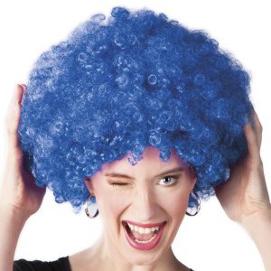 Afro Wig Blue - Karneval Store GmbH