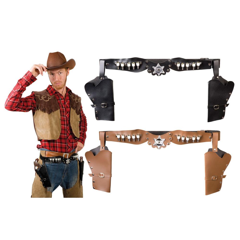 Double Holsters Sheriff 2 Colours ass. - carnivalstore.de