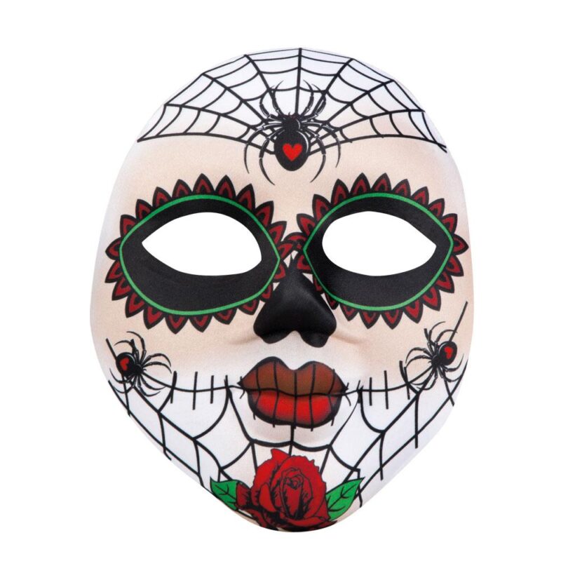 Gezichtsmasker Mrs Day of The Dead - carnavalstore.de