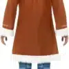 Retro Afghan Coat Brown With Fur Trim