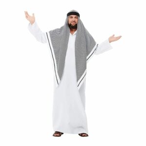 Smiffys Deluxe Fake Sheikh Costume, Men, White