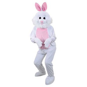 White Easter Bunny Mascot