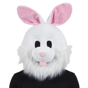 Pluszowa maska ​​na głowę króliczka dla dorosłych