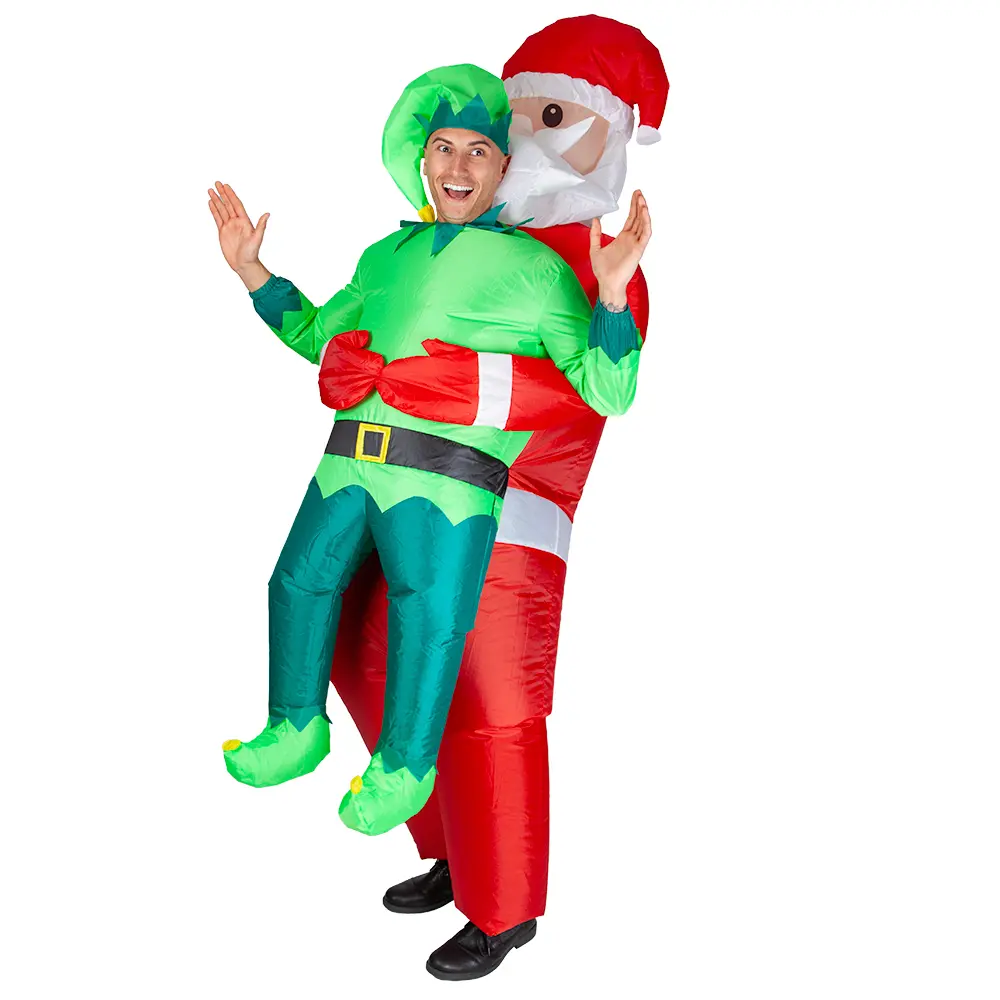 Elf carrying santa costume store