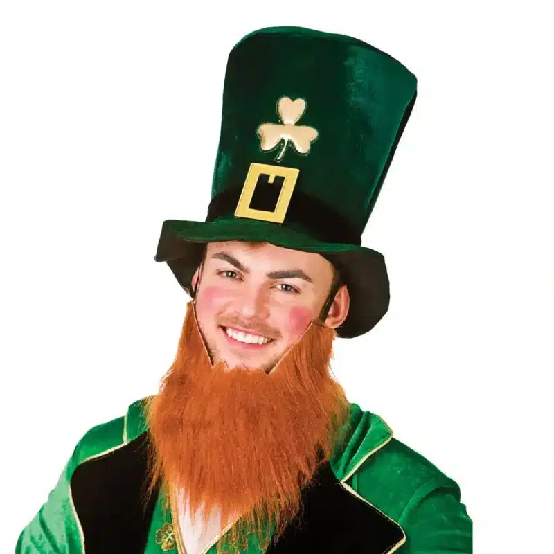 St. Patrick’s Top Hat with Beard for leprechaun costume